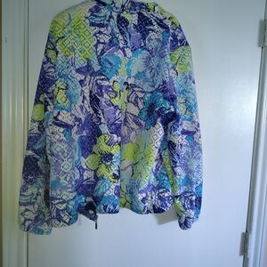 Allison Daley Blue and Green Floral Jacket